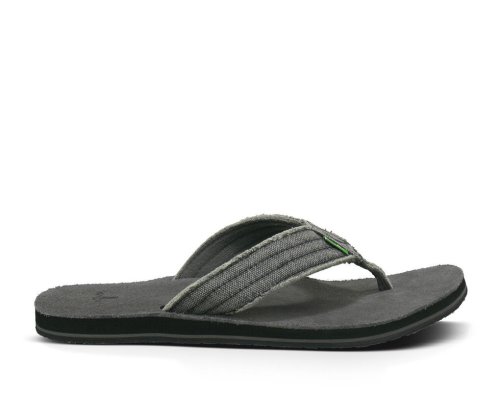 Tong Sanuk Fraid Not Homme - Grise Foncé MKOQCX362